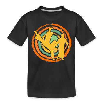 Aikido - Kinder Premium Bio T-Shirt - Schwarz - Vorne