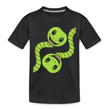 Little Snake Humor - Kinder Premium Bio T-Shirt - Schwarz - Vorne