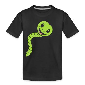 Little Snake Humor - Kinder Premium Bio T-Shirt - Schwarz - Vorne