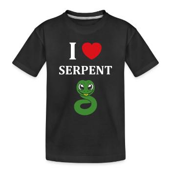 Humour petit serpent - T-shirt bio Premium Enfant - noir - Devant