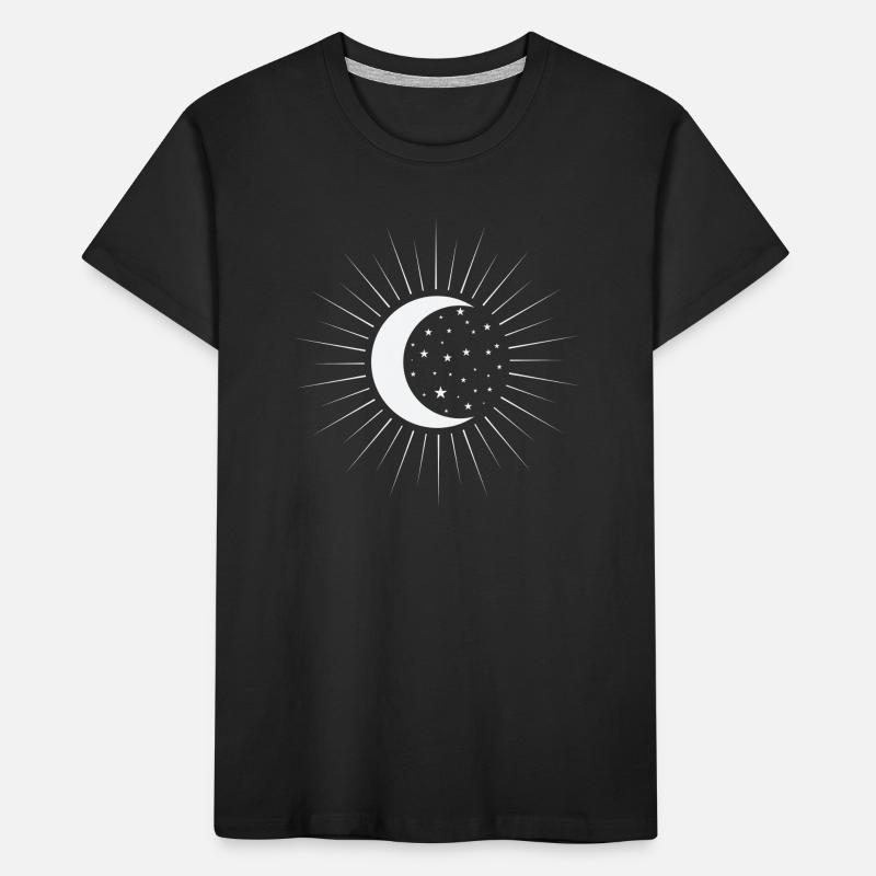 Moon, Pattern, Night Sky, Night Kids' Premium Organic T-Shirt