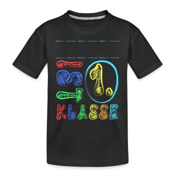 1. Klasse Name Personalisierbar Einschulung Schule - Kinder Premium Bio T-Shirt - Schwarz - Vorne