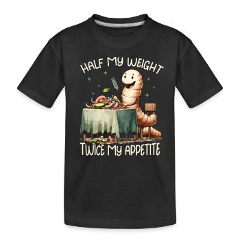 Lombriciculture Jardinage de vers de terre Vermiculture - T-shirt bio Premium Enfant - noir - Devant