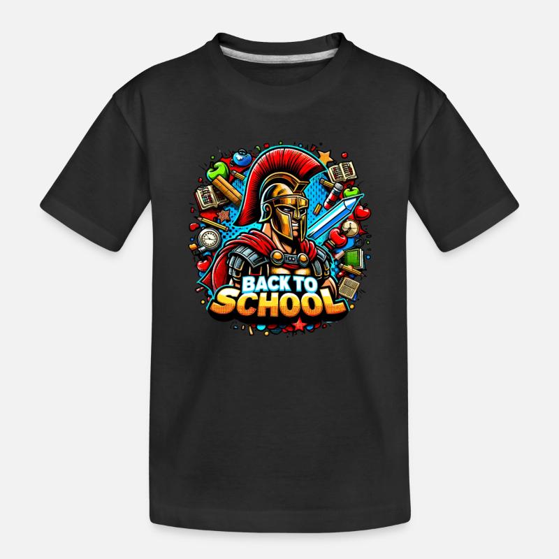 Professeur d'école de gladiateurs de la Rome antique - T-shirt bio Premium Enfant - noir