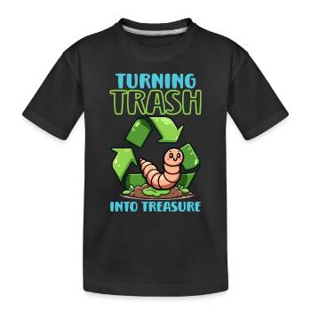 Lombriciculture Jardinage de vers de terre Vermiculture - T-shirt bio Premium Enfant - noir - Devant
