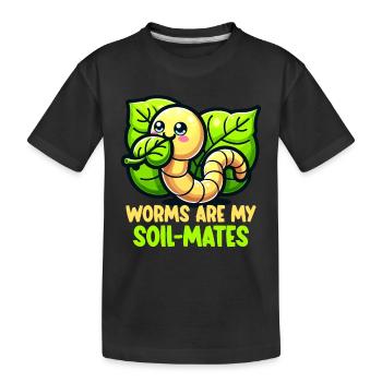 Lombriciculture Jardinage de vers de terre Vermiculture - T-shirt bio Premium Enfant - noir - Devant