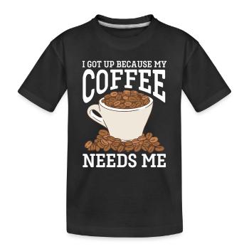 Barista Kaffee - Kinder Premium Bio T-Shirt - Schwarz - Vorne