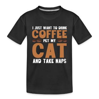 Barista Kaffee - Kinder Premium Bio T-Shirt - Schwarz - Vorne