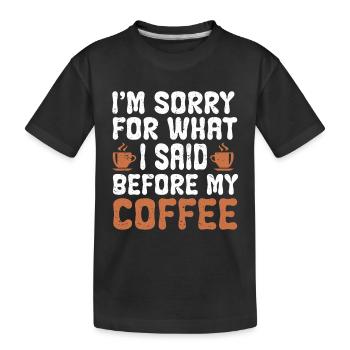 Barista Kaffee - Kinder Premium Bio T-Shirt - Schwarz - Vorne