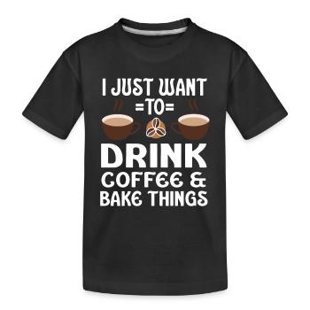 Barista Kaffee - Kinder Premium Bio T-Shirt - Schwarz - Vorne