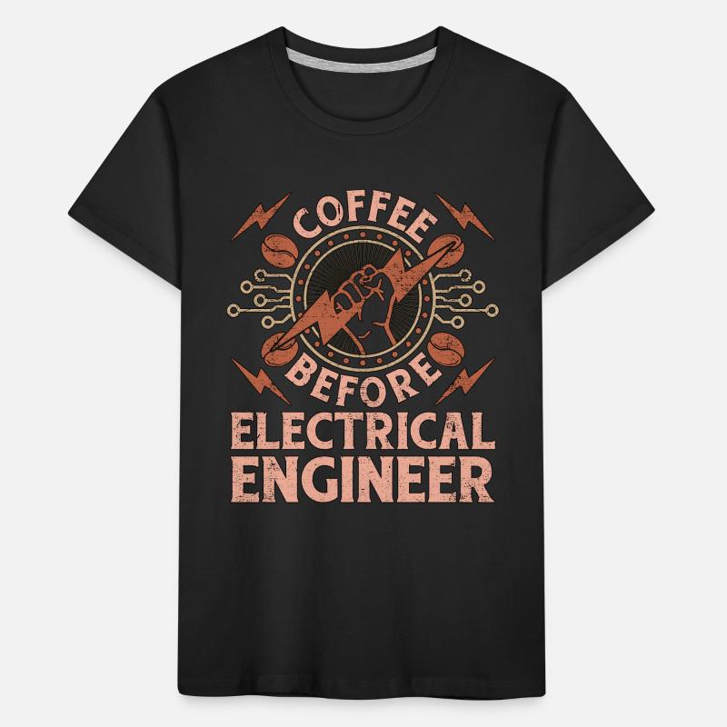 Electrical Engineer Coffee Electrical Coffee Lover Kids' Premium Organic T-Shirt