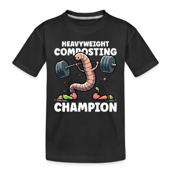 Lombriciculture Jardinage de vers de terre Vermiculture - T-shirt bio Premium Enfant - noir - Devant
