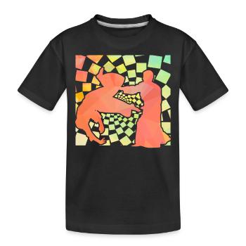 Aikido - Kinder Premium Bio T-Shirt - Schwarz - Vorne