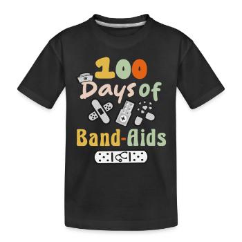 100 jours de soins colorés - T-shirt bio Premium Enfant - noir - Devant
