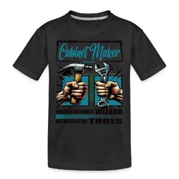 Cabinet maker Profession Saying Worker - Kids' Premium Organic T-Shirt - black - Front