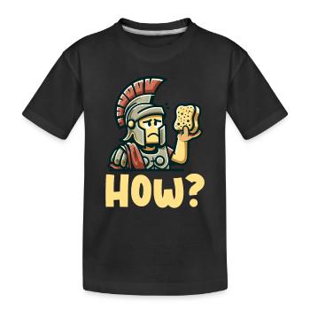 Lustiger Schwamm, Römische Geschichte, Badezimmer - Kinder Premium Bio T-Shirt - Schwarz - Vorne