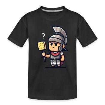 Lustiger Schwamm, Römische Geschichte, Badezimmer - Kinder Premium Bio T-Shirt - Schwarz - Vorne