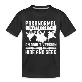 Enquêteur paranormal Chasse aux fantômes - T-shirt bio Premium Enfant - noir - Devant