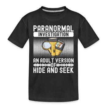 Enquêteur paranormal Chasse aux fantômes - T-shirt bio Premium Enfant - noir - Devant