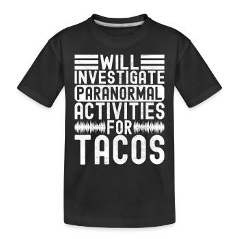 Enquêteur paranormal Chasse aux fantômes - T-shirt bio Premium Enfant - noir - Devant