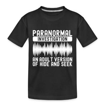 Enquêteur paranormal Chasse aux fantômes - T-shirt bio Premium Enfant - noir - Devant