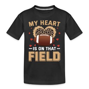 Mein Herz hängt an diesem Fußballplatz für America - Kinder Premium Bio T-Shirt - Schwarz - Vorne