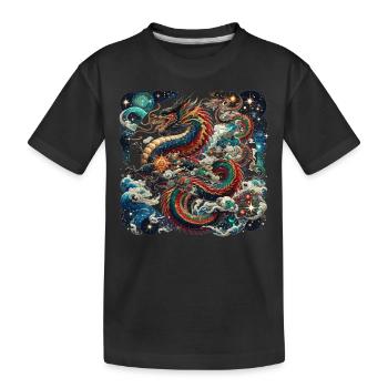 Dragon Chinese Zodiac - Kids' Premium Organic T-Shirt - black - Front
