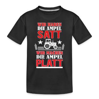 Landwirte Protest und Bauern Demo gegen die Ampel - Kinder Premium Bio T-Shirt - Schwarz - Vorne