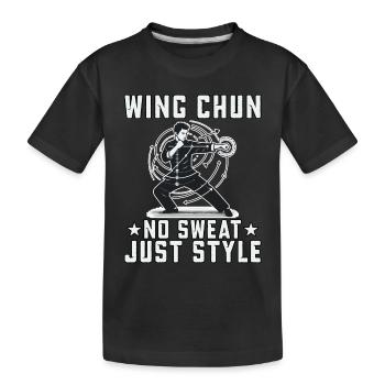 Wing Chun : pas de transpiration, juste du style - T-shirt bio Premium Enfant - noir - Devant