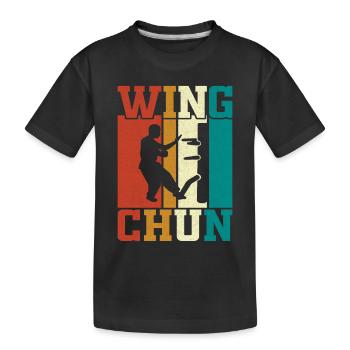 Wing Chun - Kinder Premium Bio T-Shirt - Schwarz - Vorne