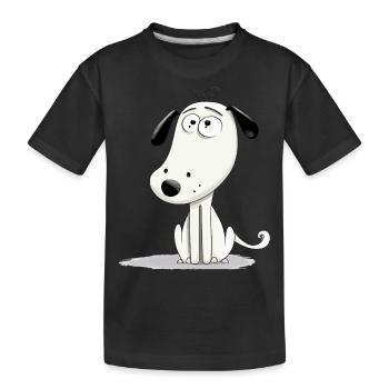 Okô le chien sceptique - T-shirt bio Premium Enfant - noir - Devant