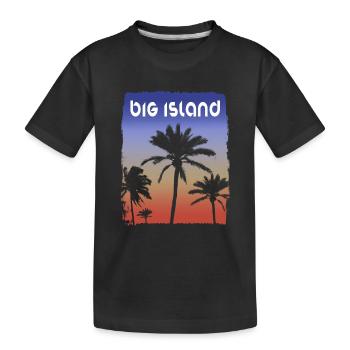 Big Island Hawaii Sonnenuntergang Urlaub Souvenir Palme - Kinder Premium Bio T-Shirt - Schwarz - Vorne