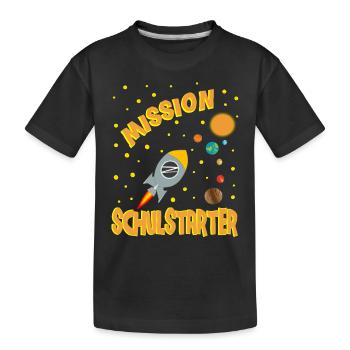 Bye Kindergarten Rakete Kita Abgänger Junge - Kinder Premium Bio T-Shirt - Schwarz - Vorne
