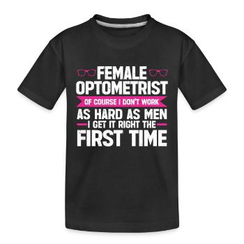 Optometrist Optiker Optometrie - Kinder Premium Bio T-Shirt - Schwarz - Vorne