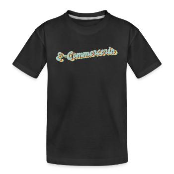 Online-Händler Abschluss-Geschenk E-Commercerin - Kinder Premium Bio T-Shirt - Schwarz - Vorne