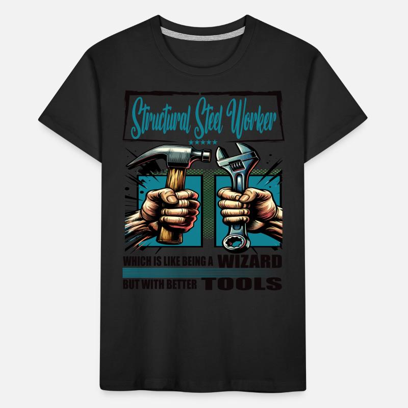 Structural steel worker Beruf Spruch Arbeiter Kinder Premium Bio T-Shirt