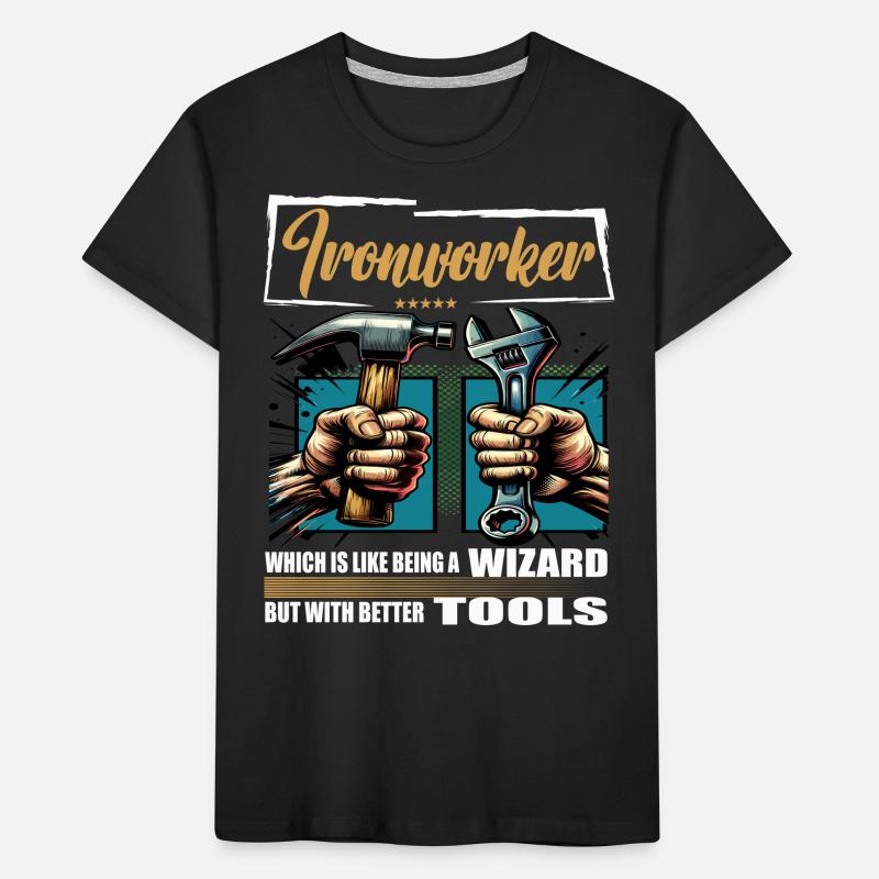 Ironworker Beruf Spruch Arbeiter Kinder Premium Bio T-Shirt