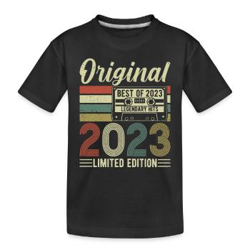 Millésime 2023 – Un millésime du siècle ! - T-shirt bio Premium Enfant - noir - Devant