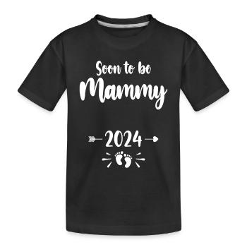 Mammy Soon To Be Mom 2024 Mother Pregnant Kids Mot - Kids' Premium Organic T-Shirt - black - Front