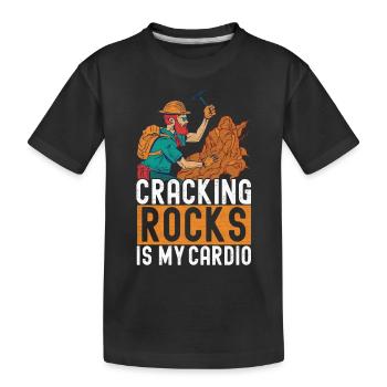 Geologe Geologie - Kinder Premium Bio T-Shirt - Schwarz - Vorne