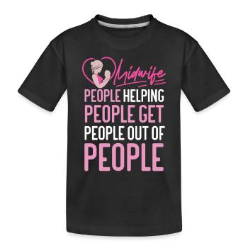 Infirmière sage-femme accoucheuse Sage-femme - T-shirt bio Premium Enfant - noir - Devant