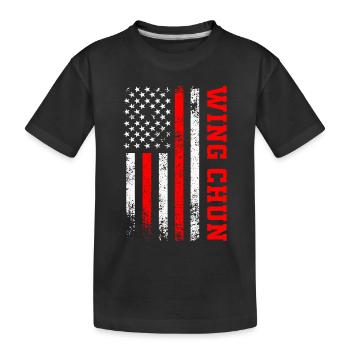Wing Chun - Kinder Premium Bio T-Shirt - Schwarz - Vorne