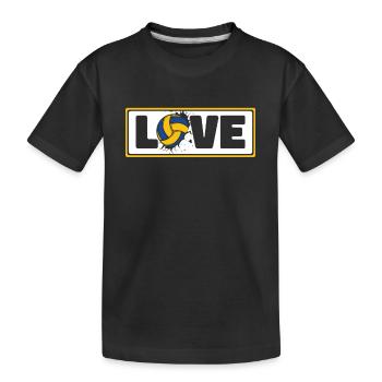 Volley-ball Amour Joueur de volley-ball Joueur de volley-ball - T-shirt bio Premium Enfant - noir - Devant
