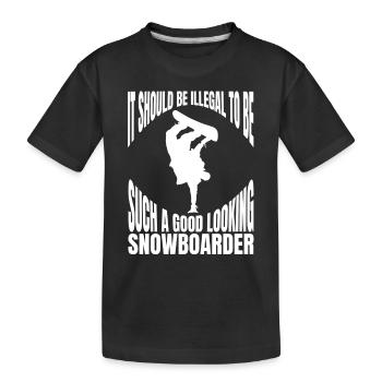 Snowboarder Cadeau Snowboard Snowboard - T-shirt bio Premium Enfant - noir - Devant