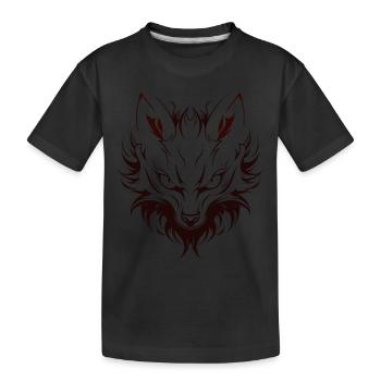 Kitsune Japanese Little Fox Humor - Kids' Premium Organic T-Shirt - black - Front