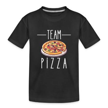 team pizza - T-shirt bio Premium Enfant - noir - Devant