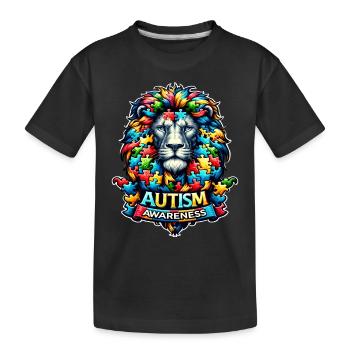 Autism Awareness puzzles piece - Kinder Premium Bio T-Shirt - Schwarz - Vorne