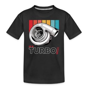 seine Turbo-Zeit - Kinder Premium Bio T-Shirt - Schwarz - Vorne