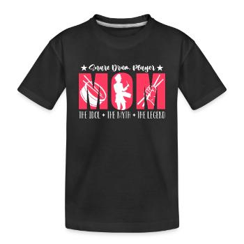 Joueur de caisse claire maman l’idole la fanfare - T-shirt bio Premium Enfant - noir - Devant