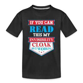Mon manteau invisible ne fonctionne pas - T-shirt bio Premium Enfant - noir - Devant